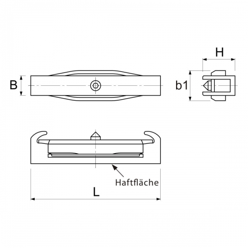 Magnetsysteme zum Einclipsen in Alu-Profile passend für Bosch Profile 30 x 30 Nut 8